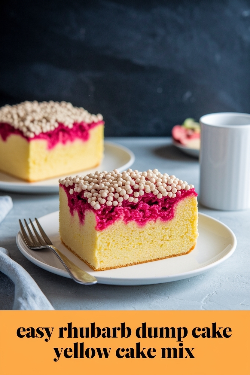 rhubarb dump cake yellow cake mix