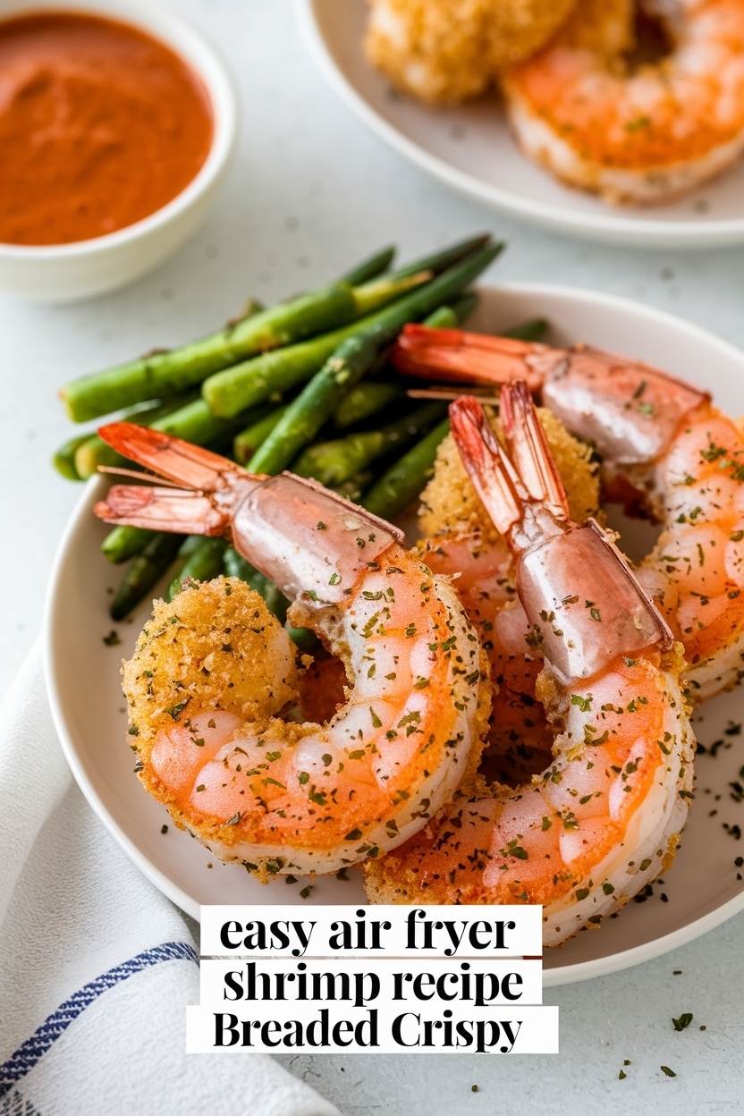 air fryer shrimp recipe breaded crispy