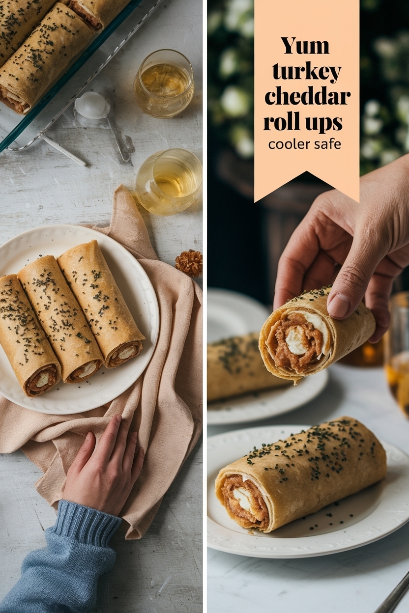 turkey cheddar roll ups cooler safe