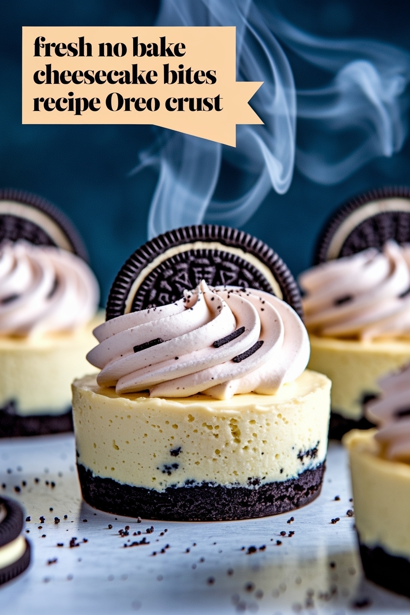 no bake cheesecake bites recipe oreo crust