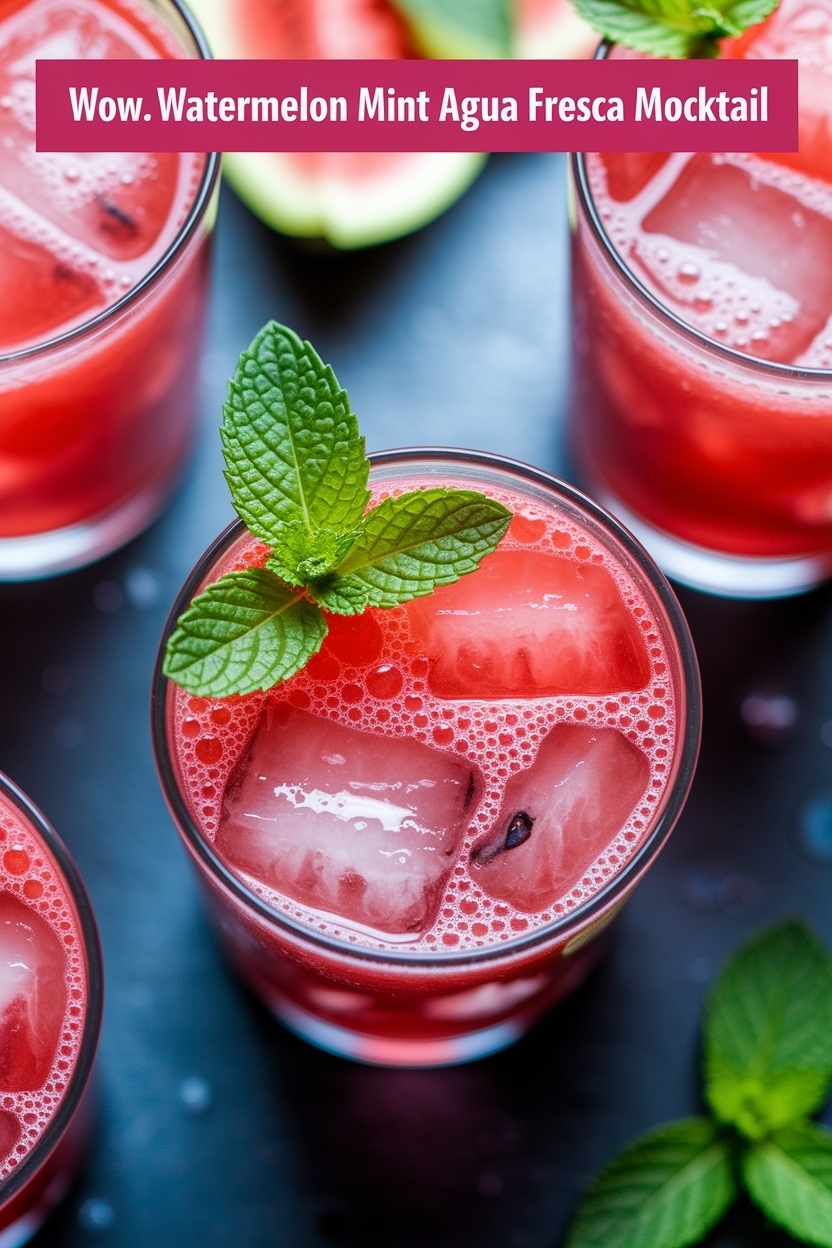 watermelon mint agua fresca mocktail