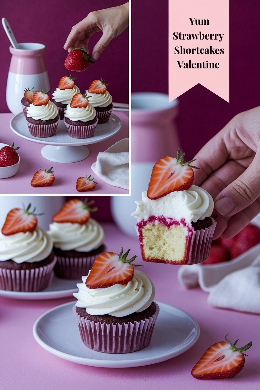 strawberry shortcake cupcakes valentine
