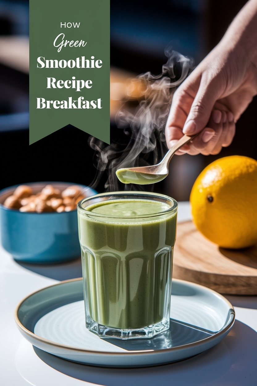 green smoothie recipe healthy breakfast - Extra Photo