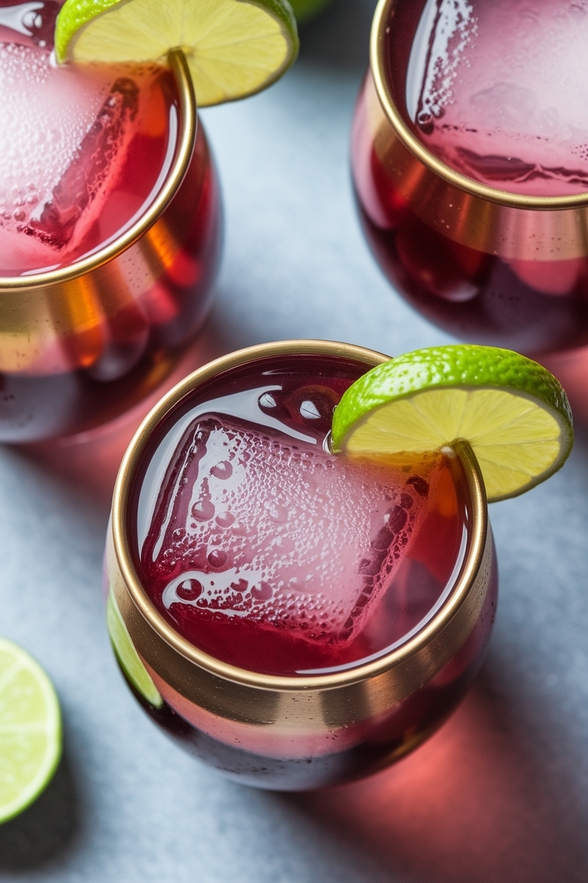 cranberry mule with ginger beer