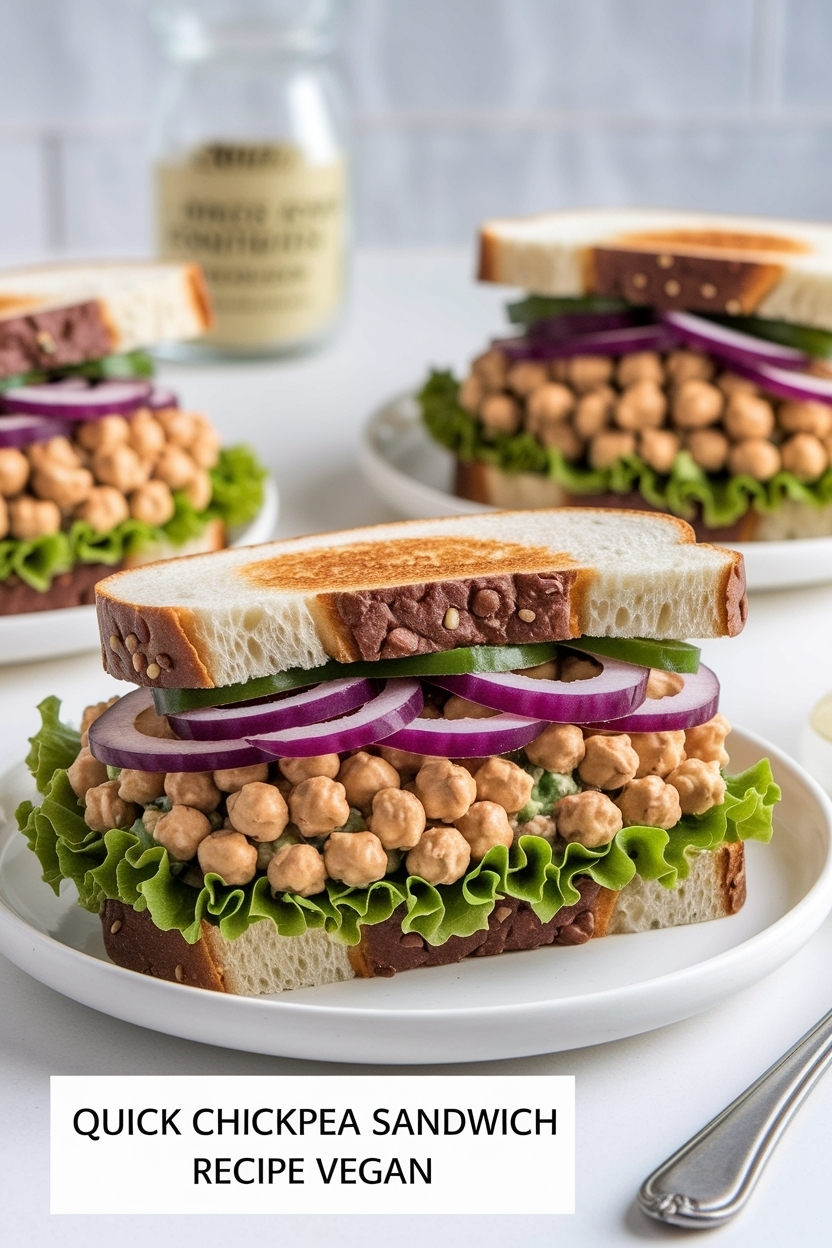 chickpea salad sandwich recipe vegan