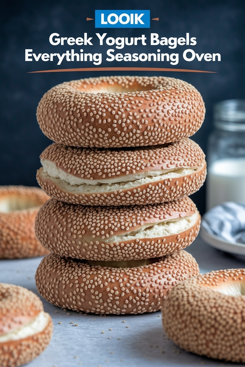 greek yogurt bagels everything seasoning oven