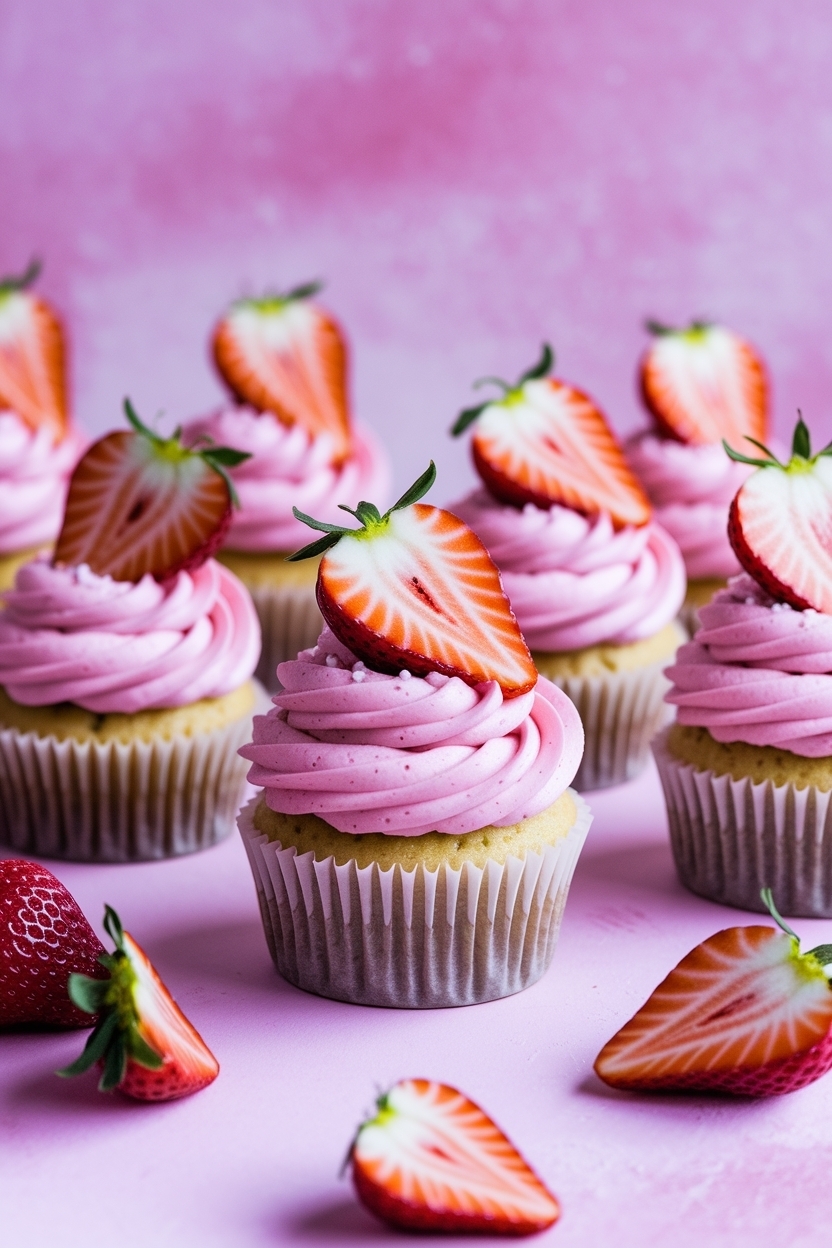 strawberry lemonade cupcakes valentine