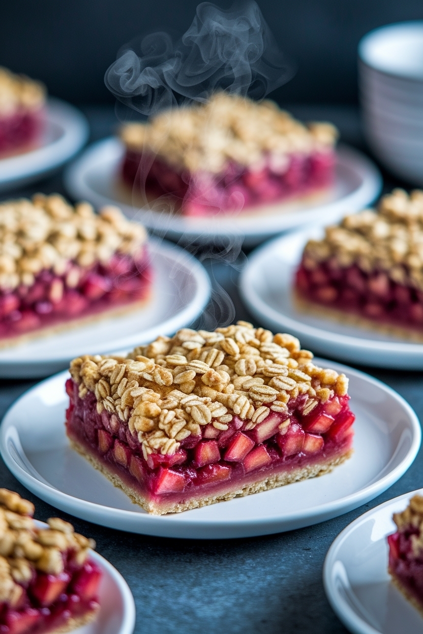 classic rhubarb crisp with oats