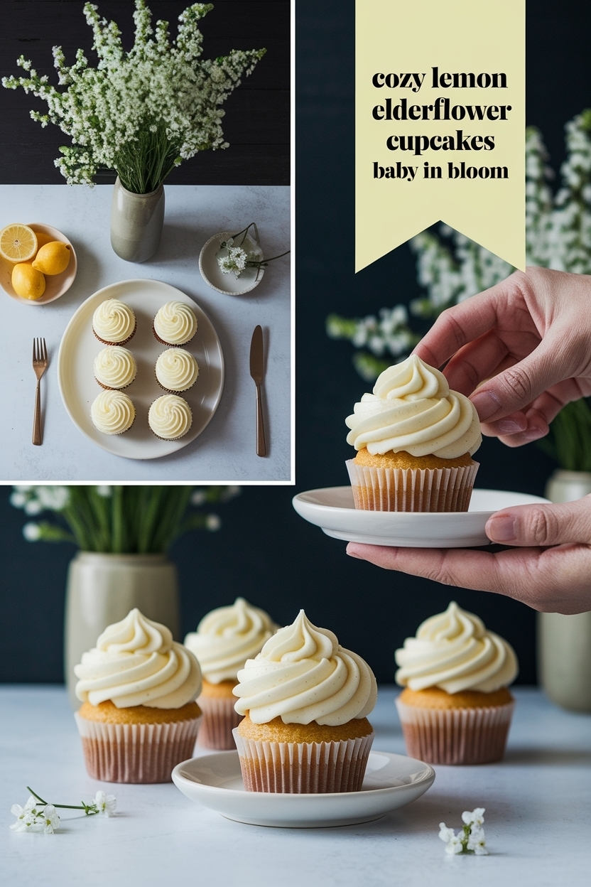 lemon elderflower cupcakes baby in bloom
