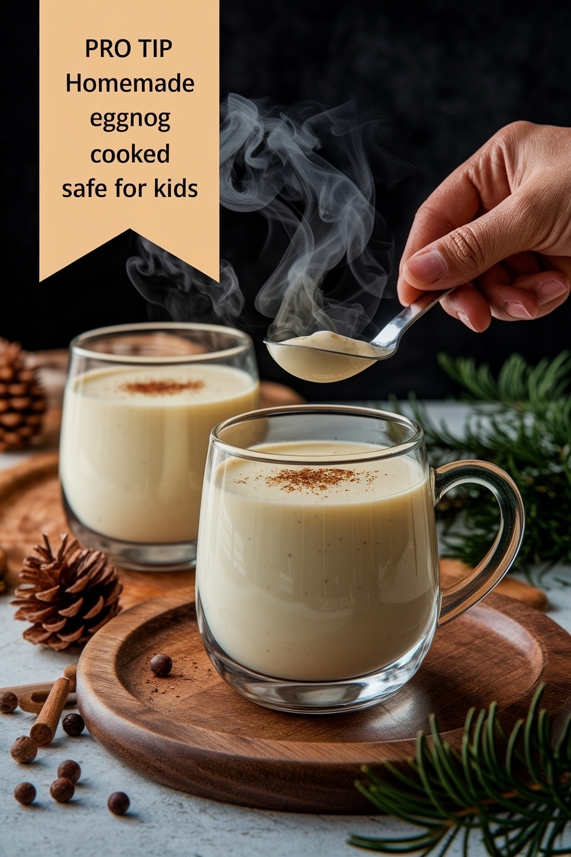 homemade eggnog cooked safe for kids