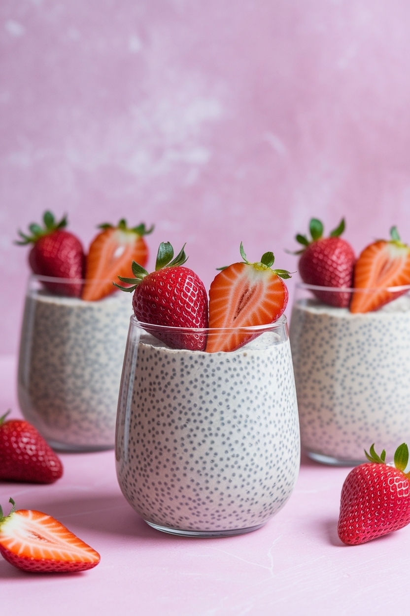 strawberry overnight oats chia seeds