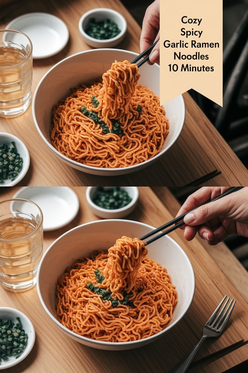 spicy garlic ramen noodles 10 minutes