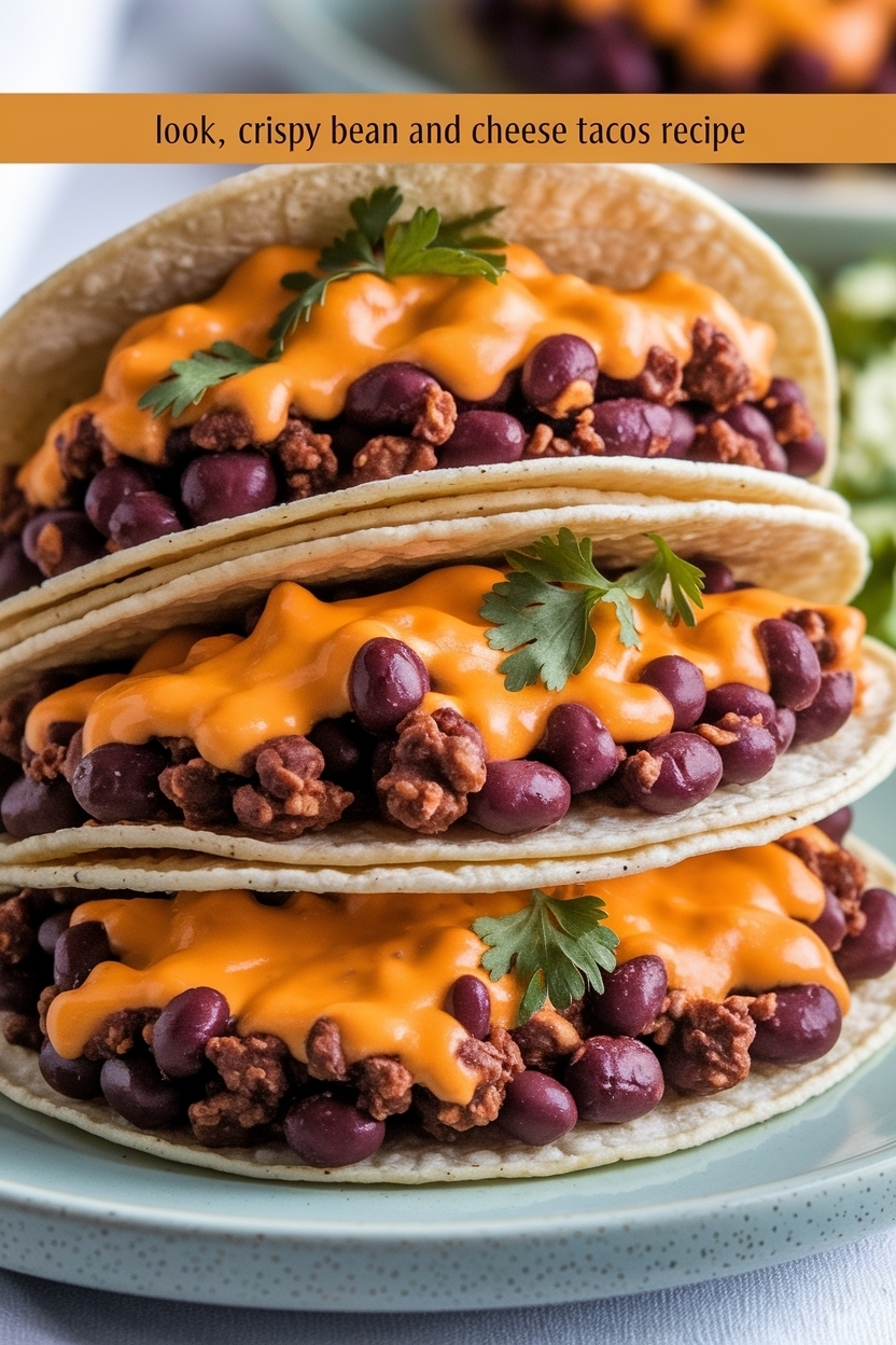 crispy bean and cheese tacos recipe