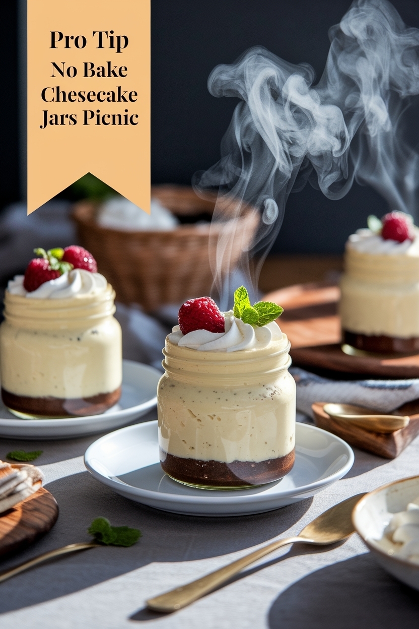 no bake cheesecake jars picnic