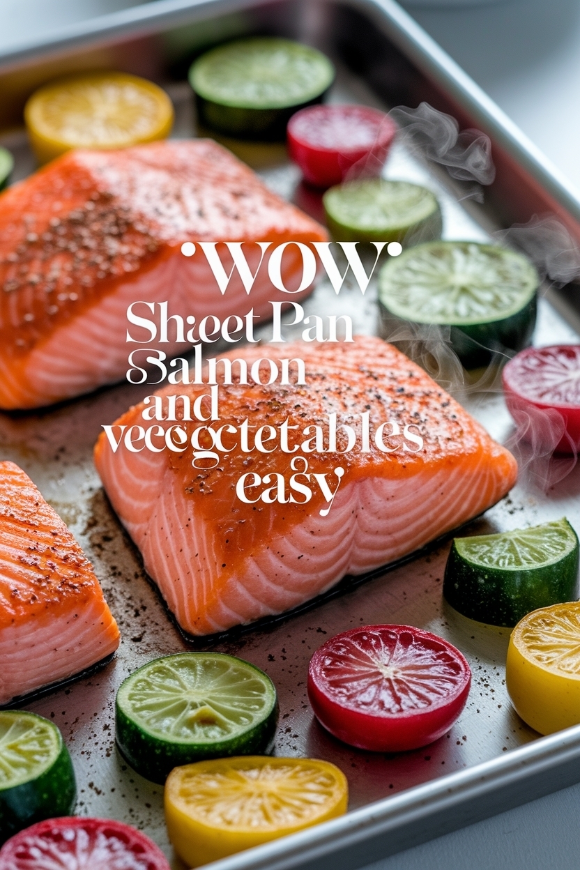 sheet pan salmon and vegetables easy