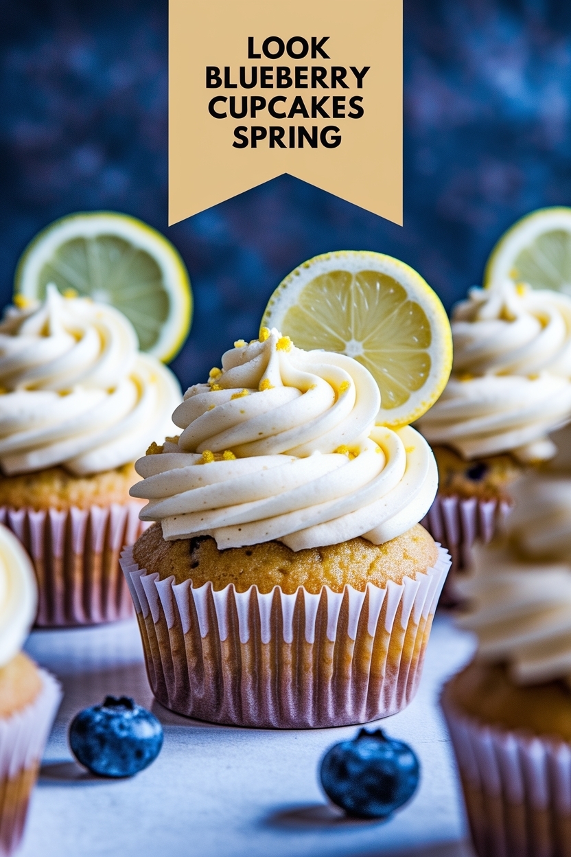 lemon blueberry cupcakes spring