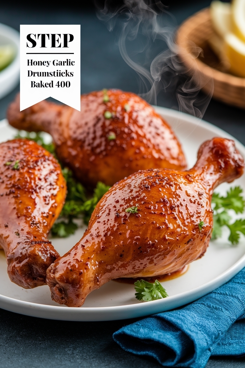 honey garlic chicken drumsticks baked 400