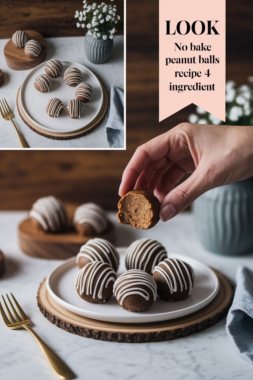 no bake peanut butter balls recipe 4 ingredient