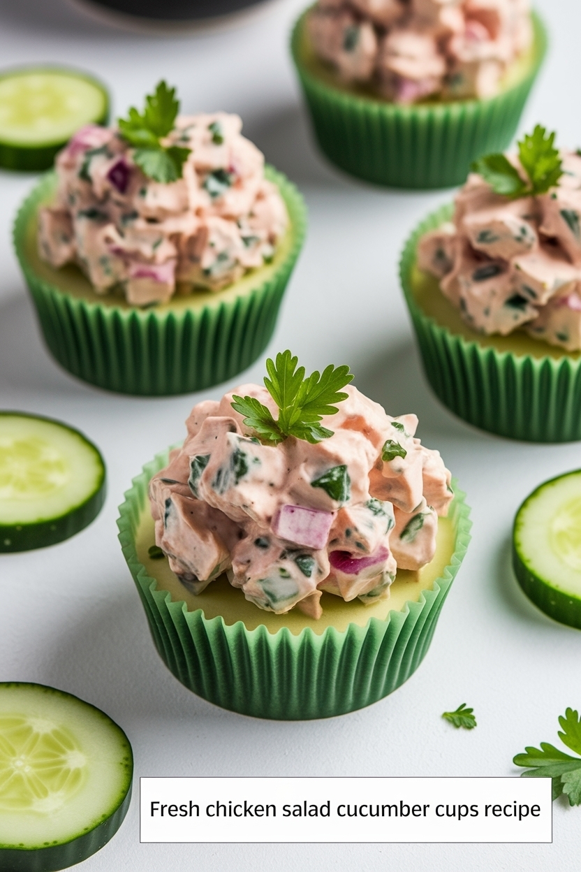 chicken salad cucumber cups recipe