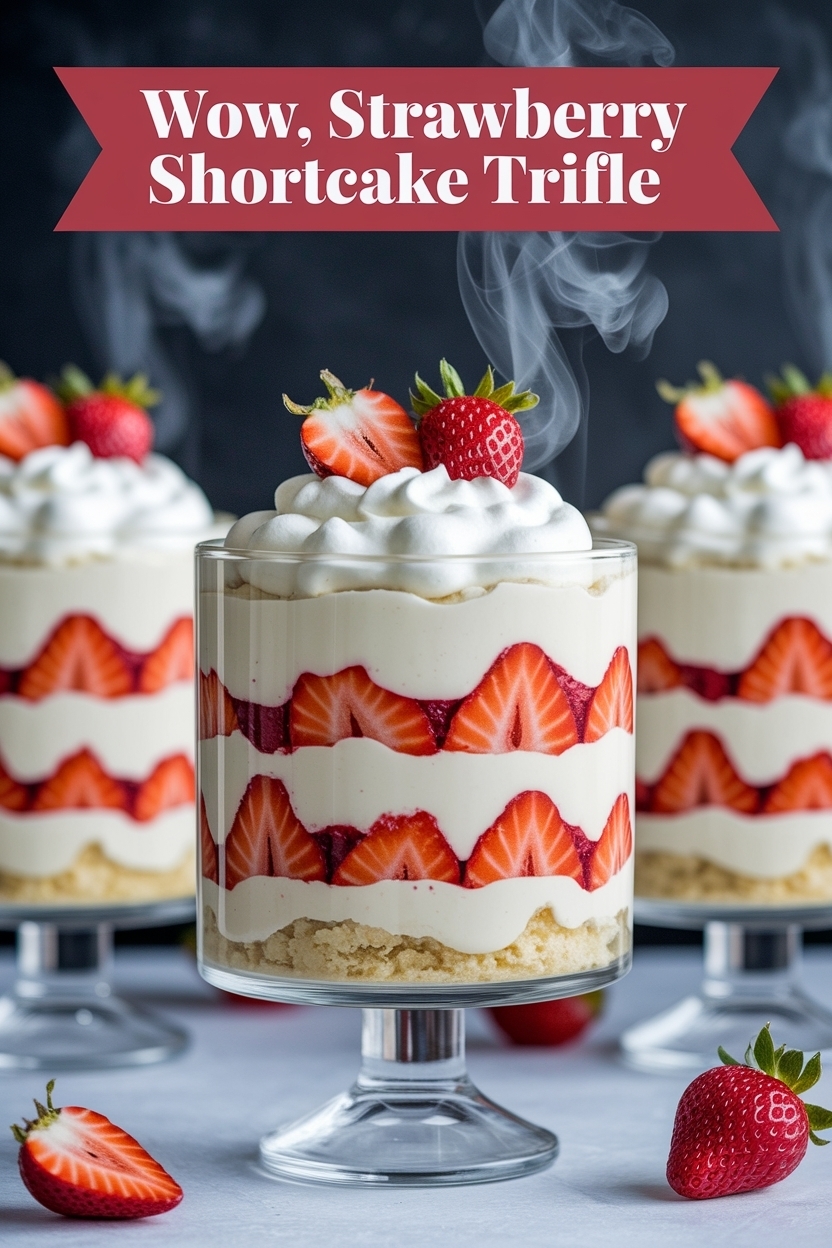 strawberry shortcake trifle