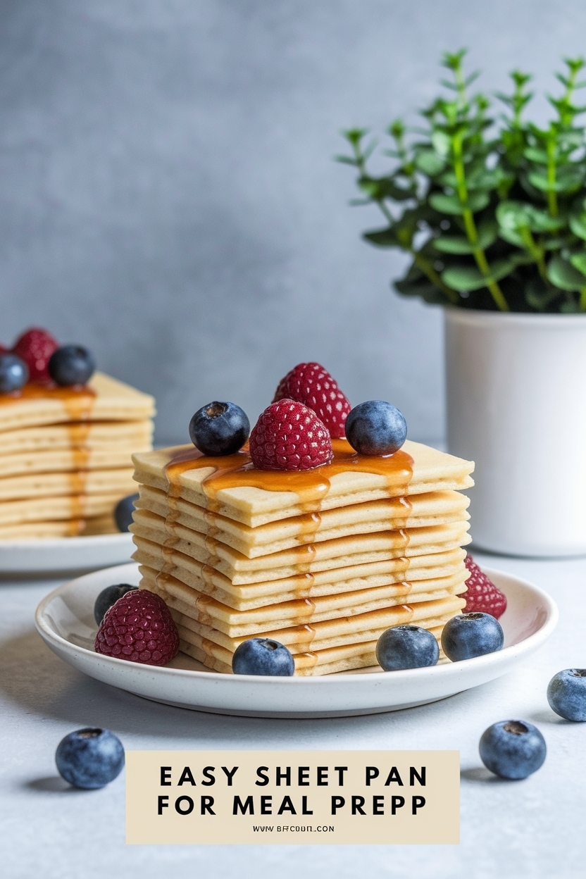 sheet pan pancakes for meal prep