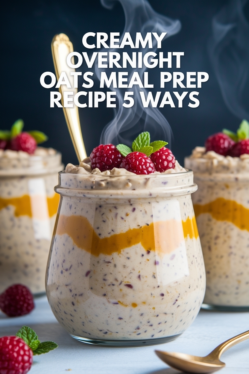 overnight oats meal prep recipe 5 ways