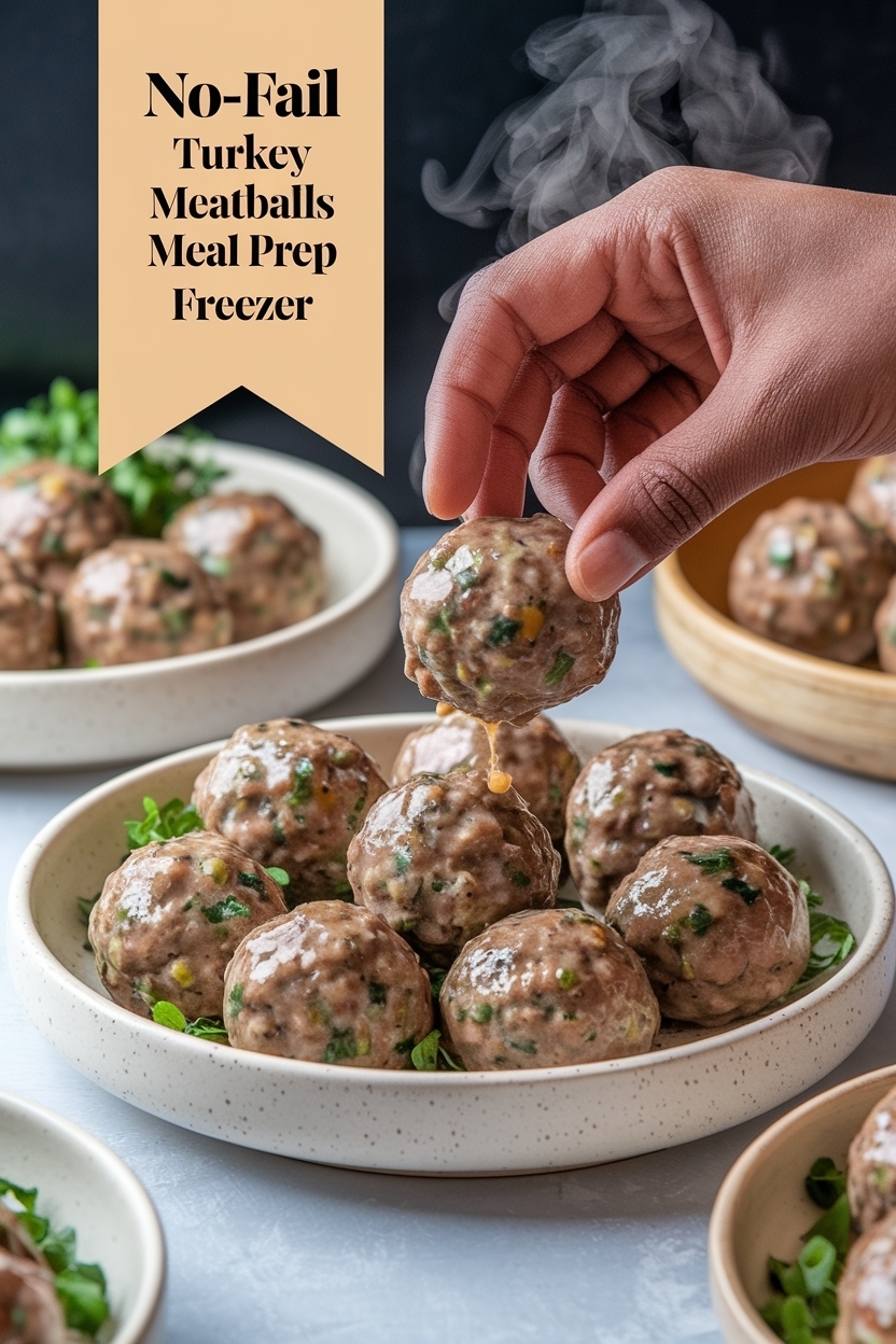 turkey meatballs meal prep recipe freezer