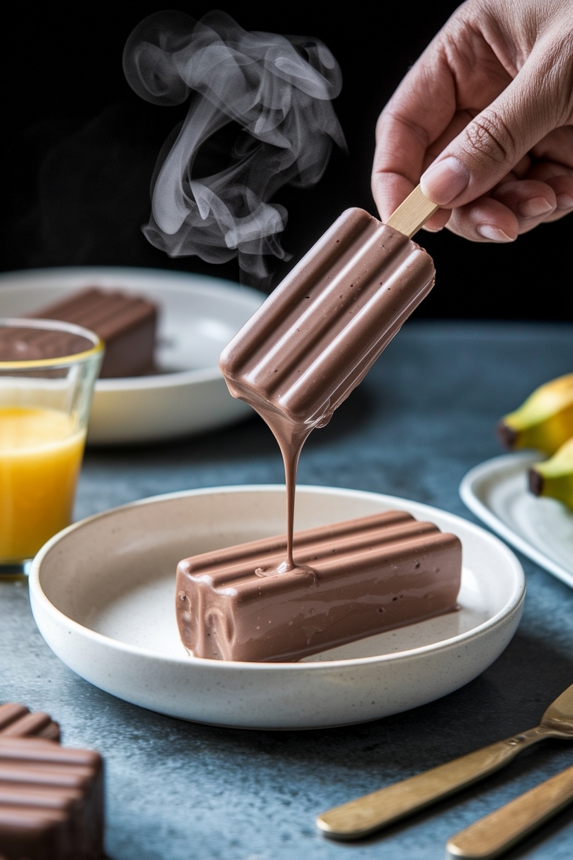 chocolate covered banana popsicles recipe healthy