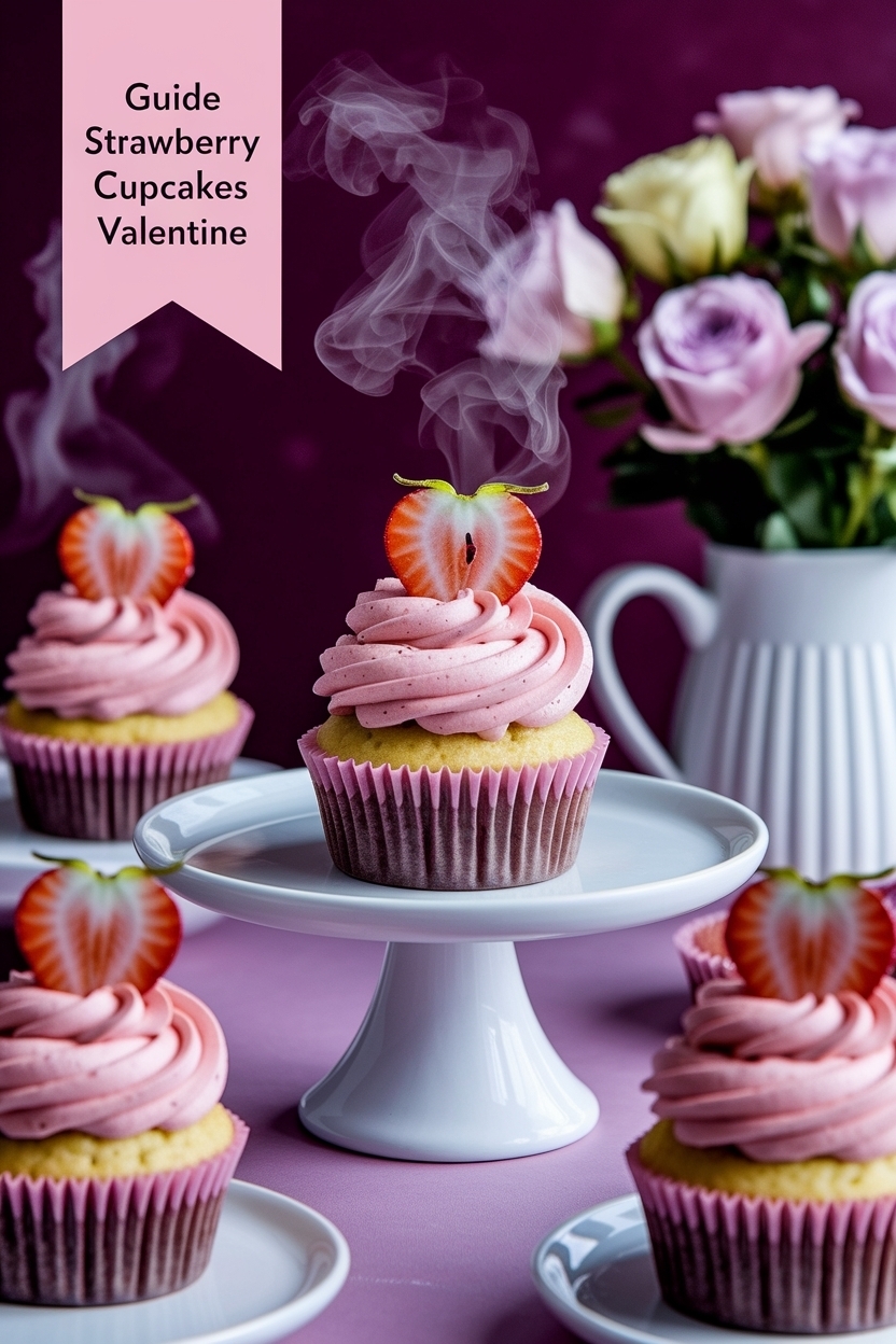 strawberry lemonade cupcakes valentine