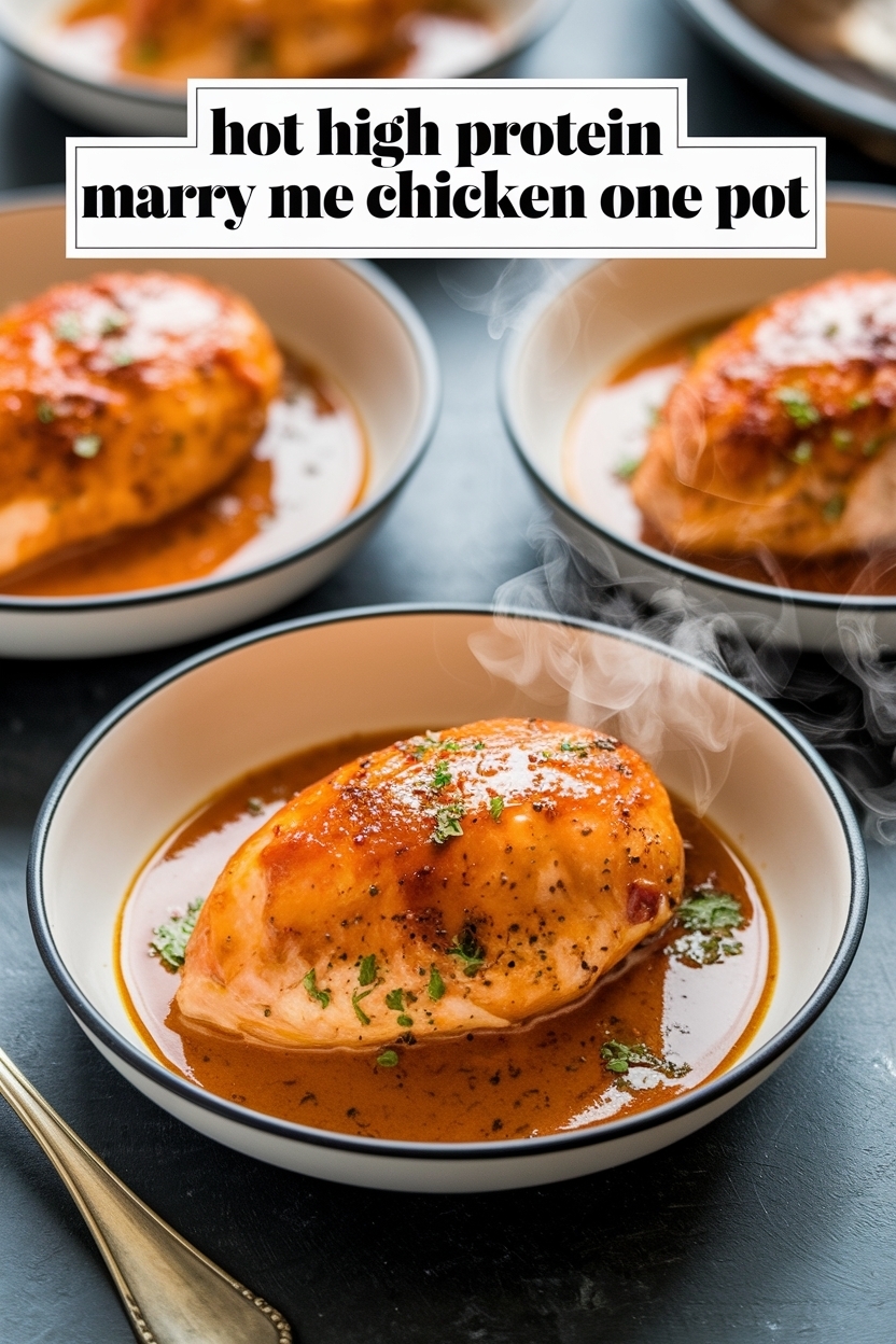 high protein marry me chicken one pot