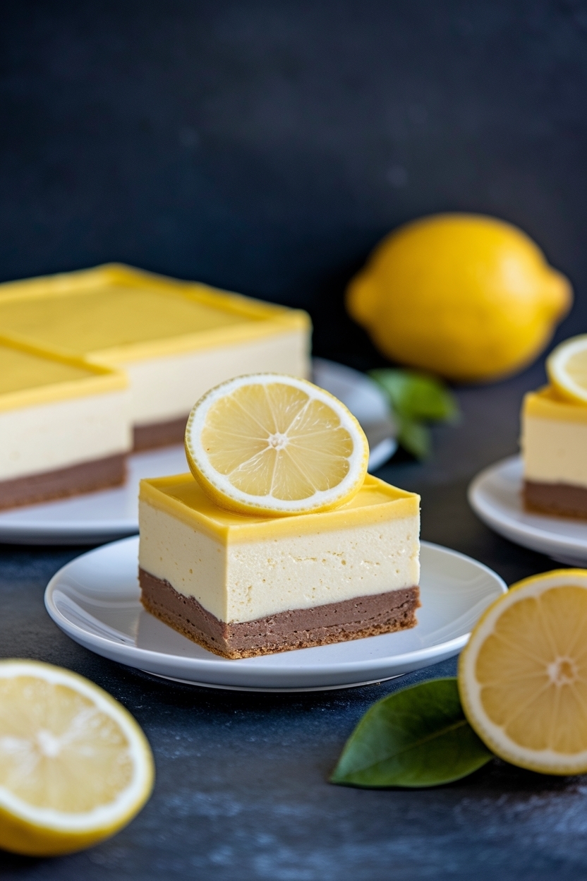 lemon bar cheesecake squares
