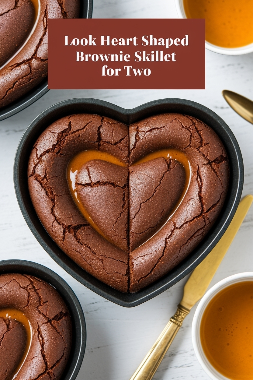 heart shaped brownie skillet for two