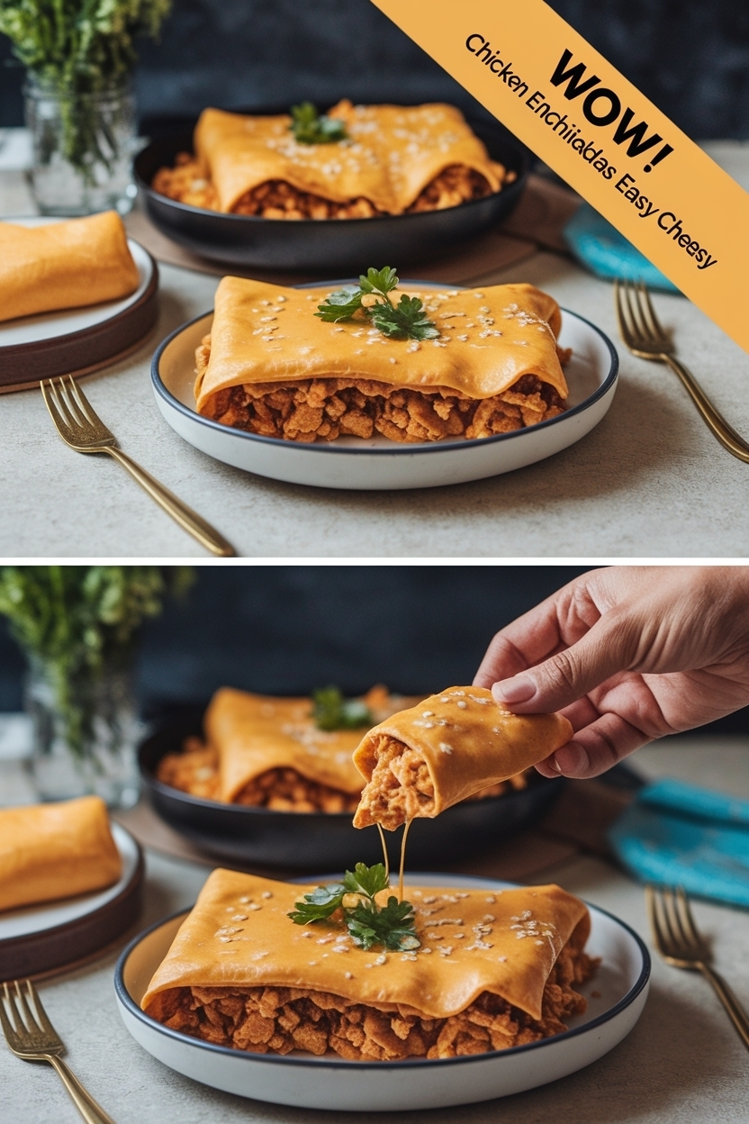 chicken enchiladas recipe easy cheesy