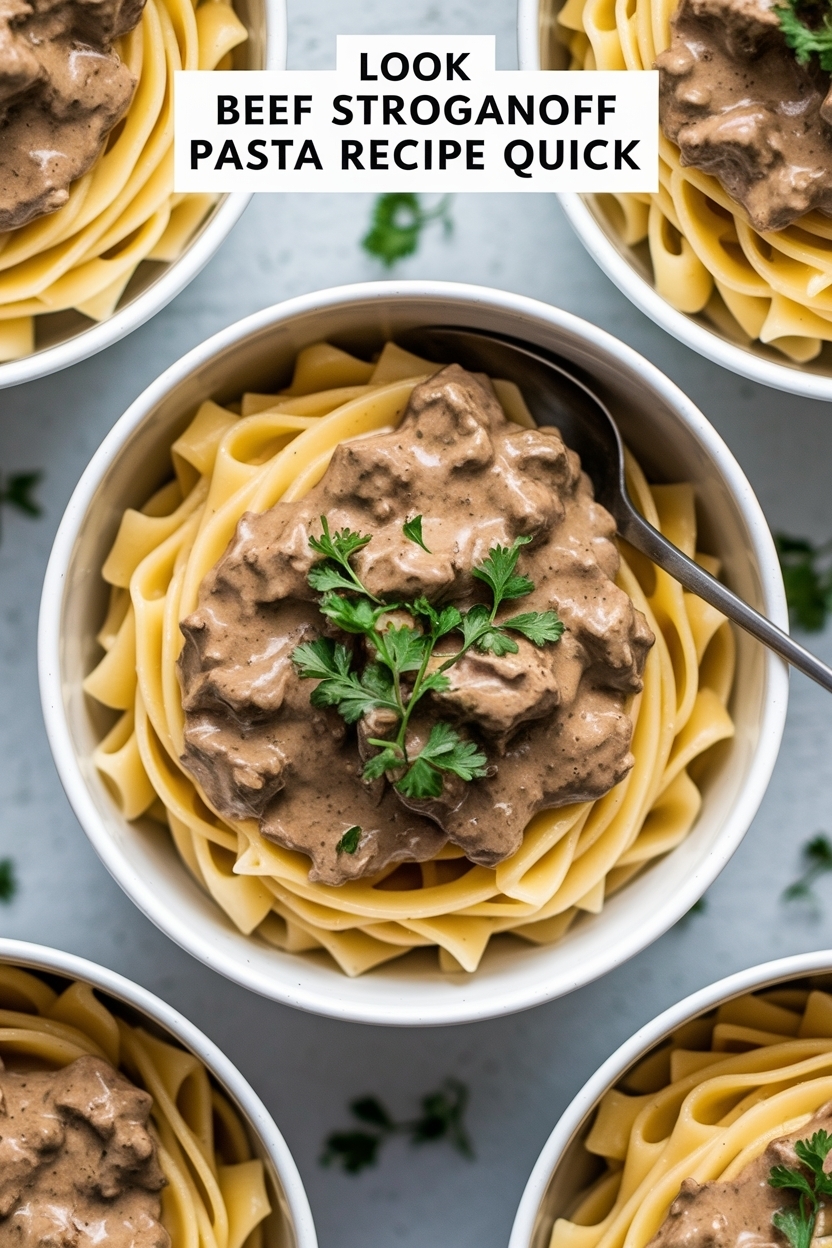 beef stroganoff pasta recipe quick