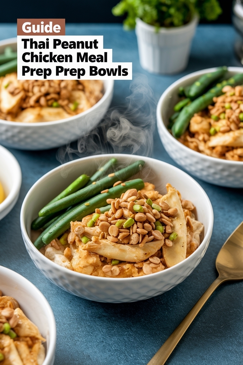 thai peanut chicken meal prep bowls