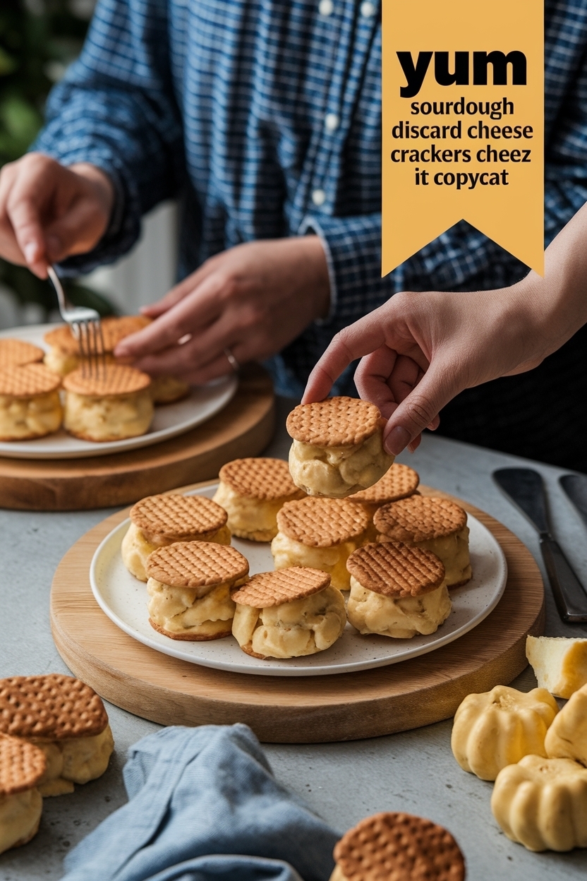 sourdough discard cheese crackers cheez it copycat