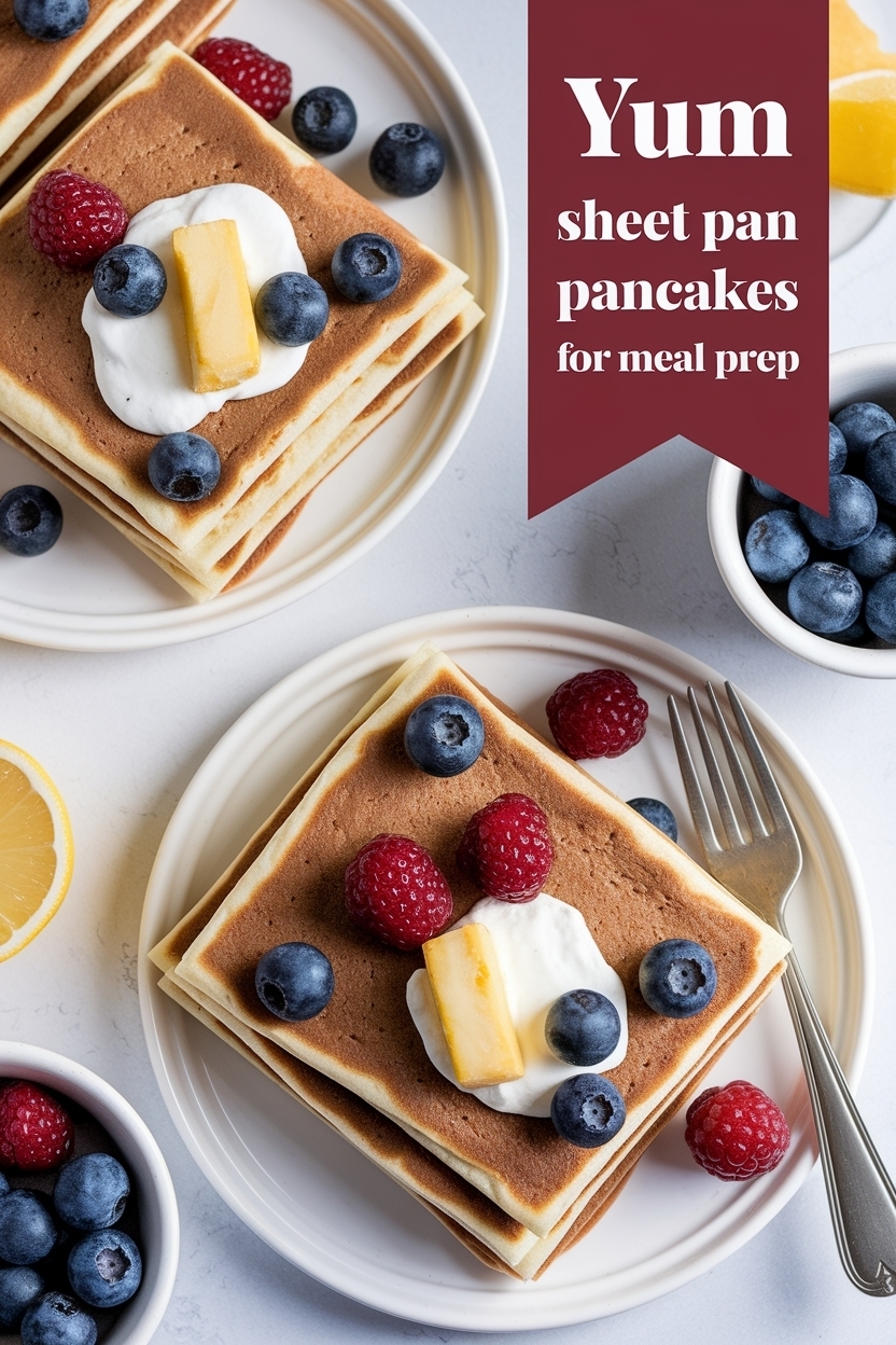 sheet pan pancakes for meal prep