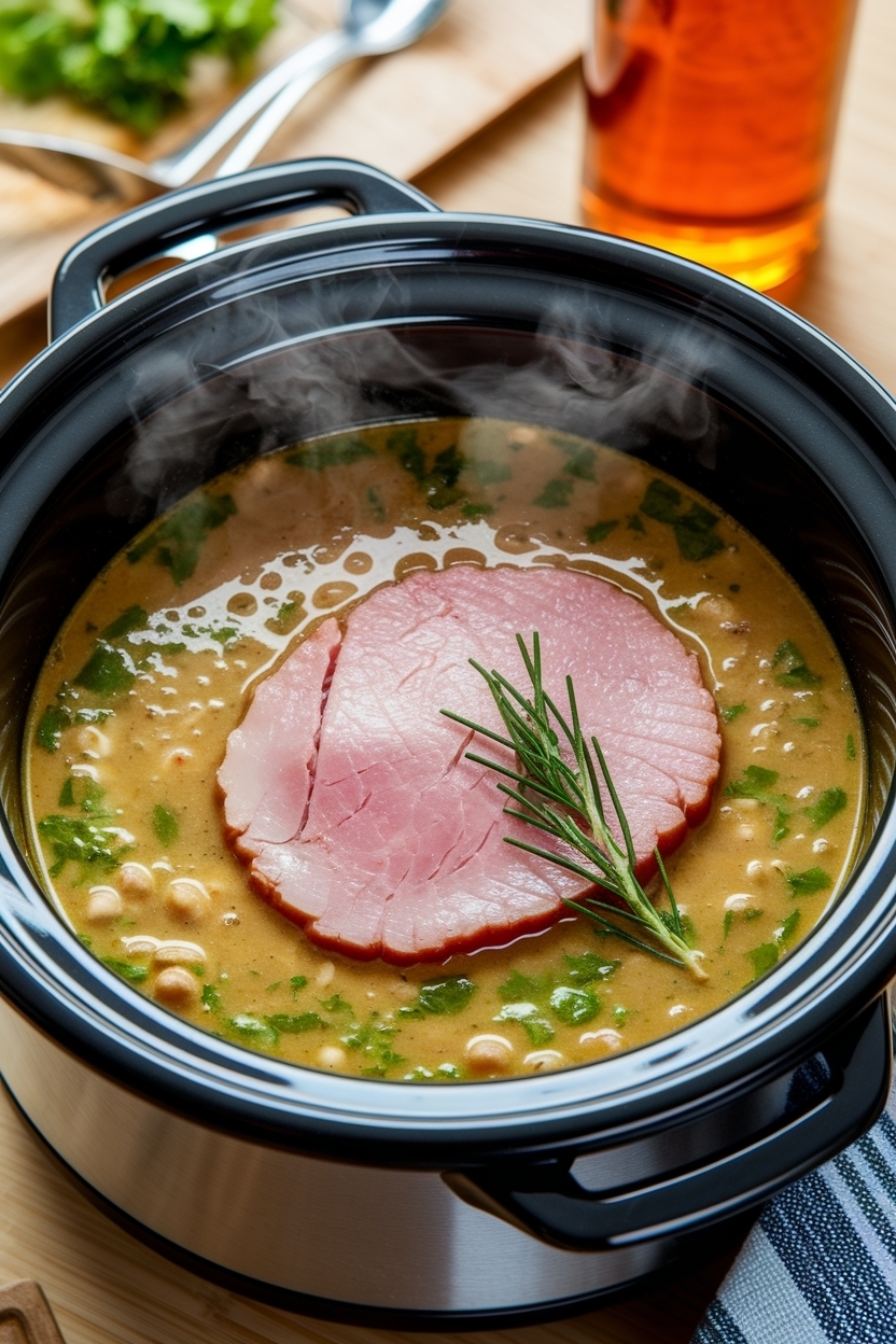 split pea soup recipe ham slow cooker