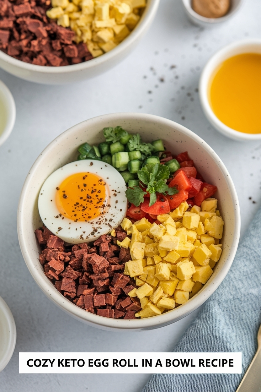 keto egg roll in a bowl recipe