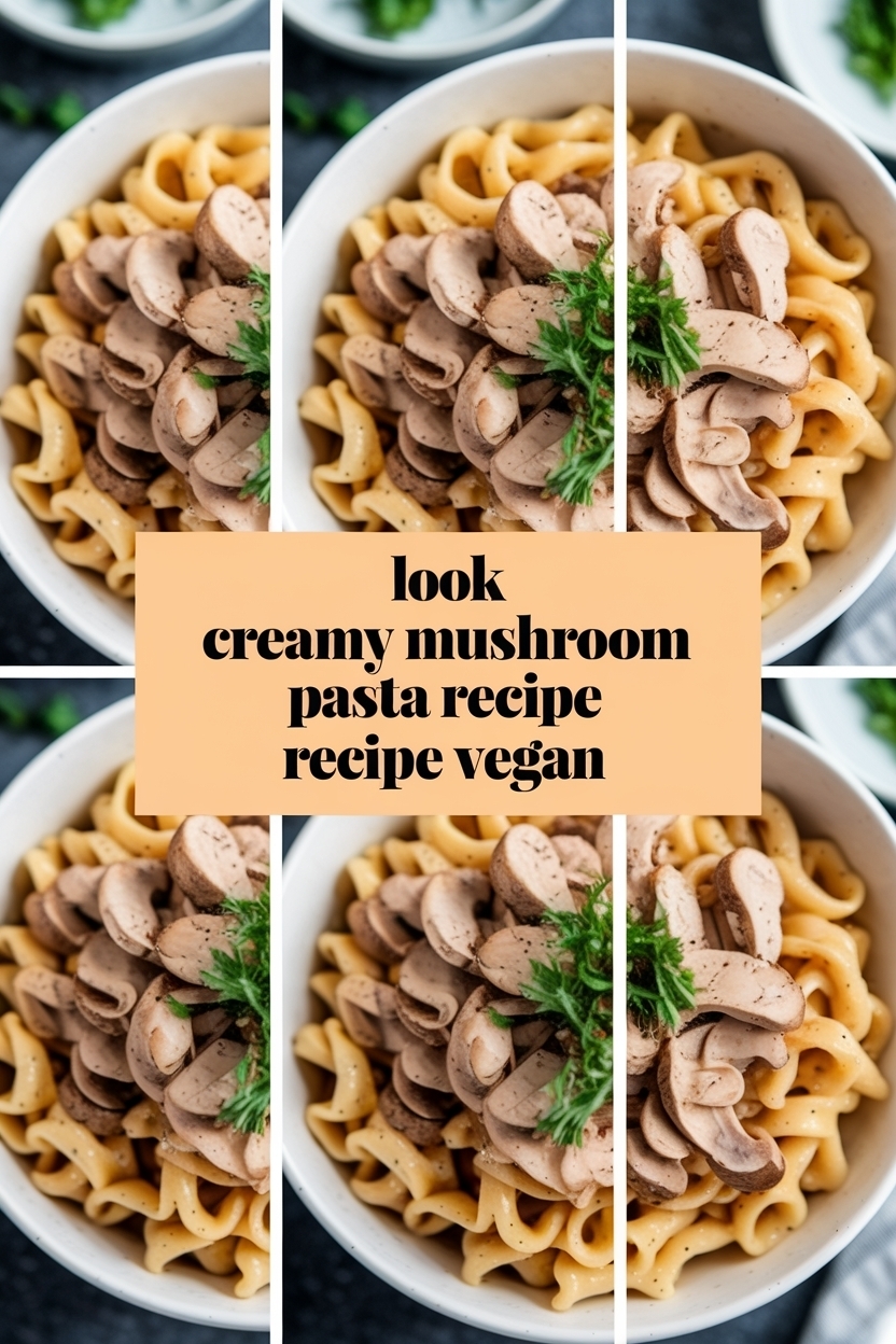 creamy mushroom pasta recipe vegan
