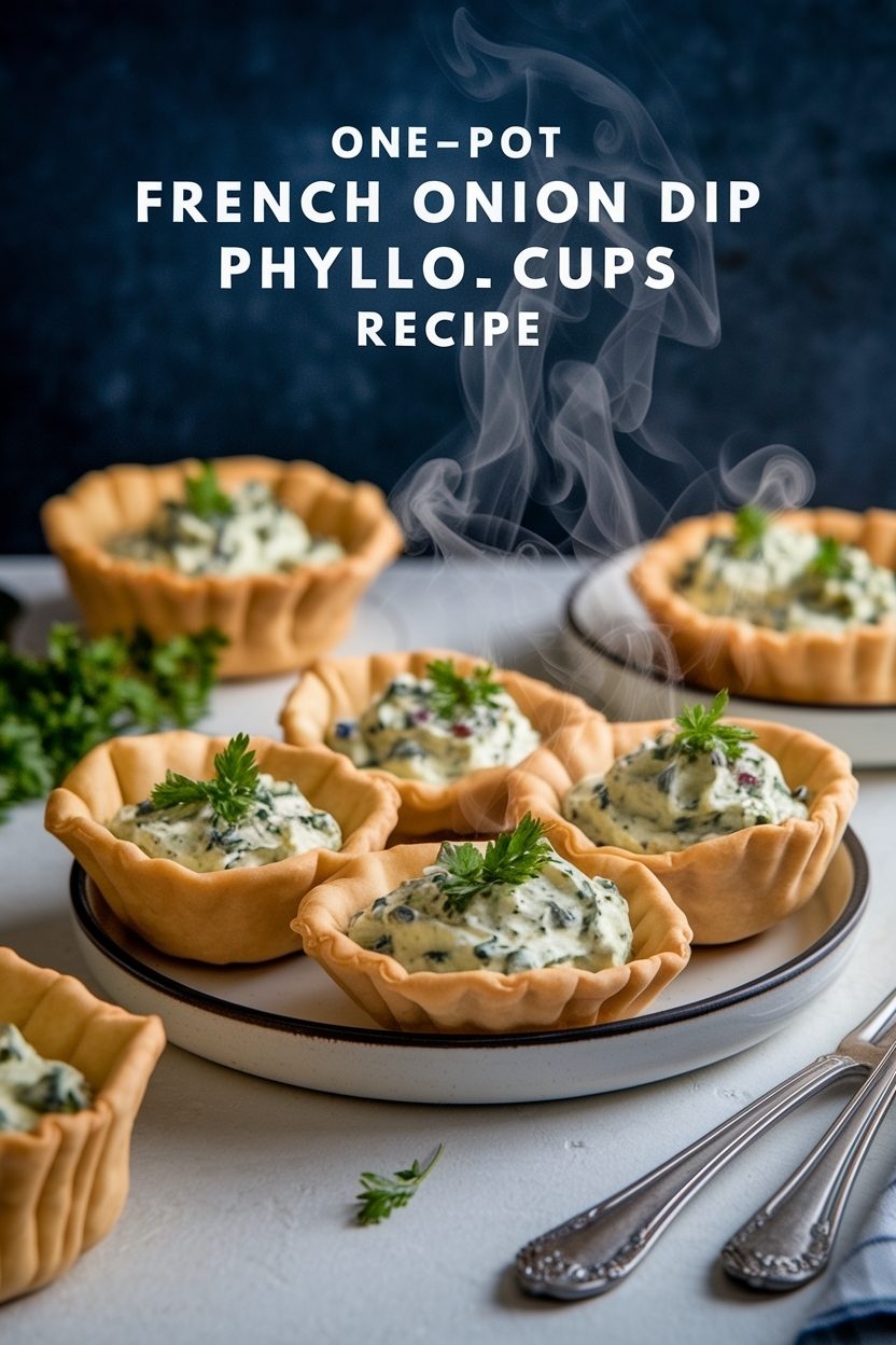 french onion dip phyllo cups recipe