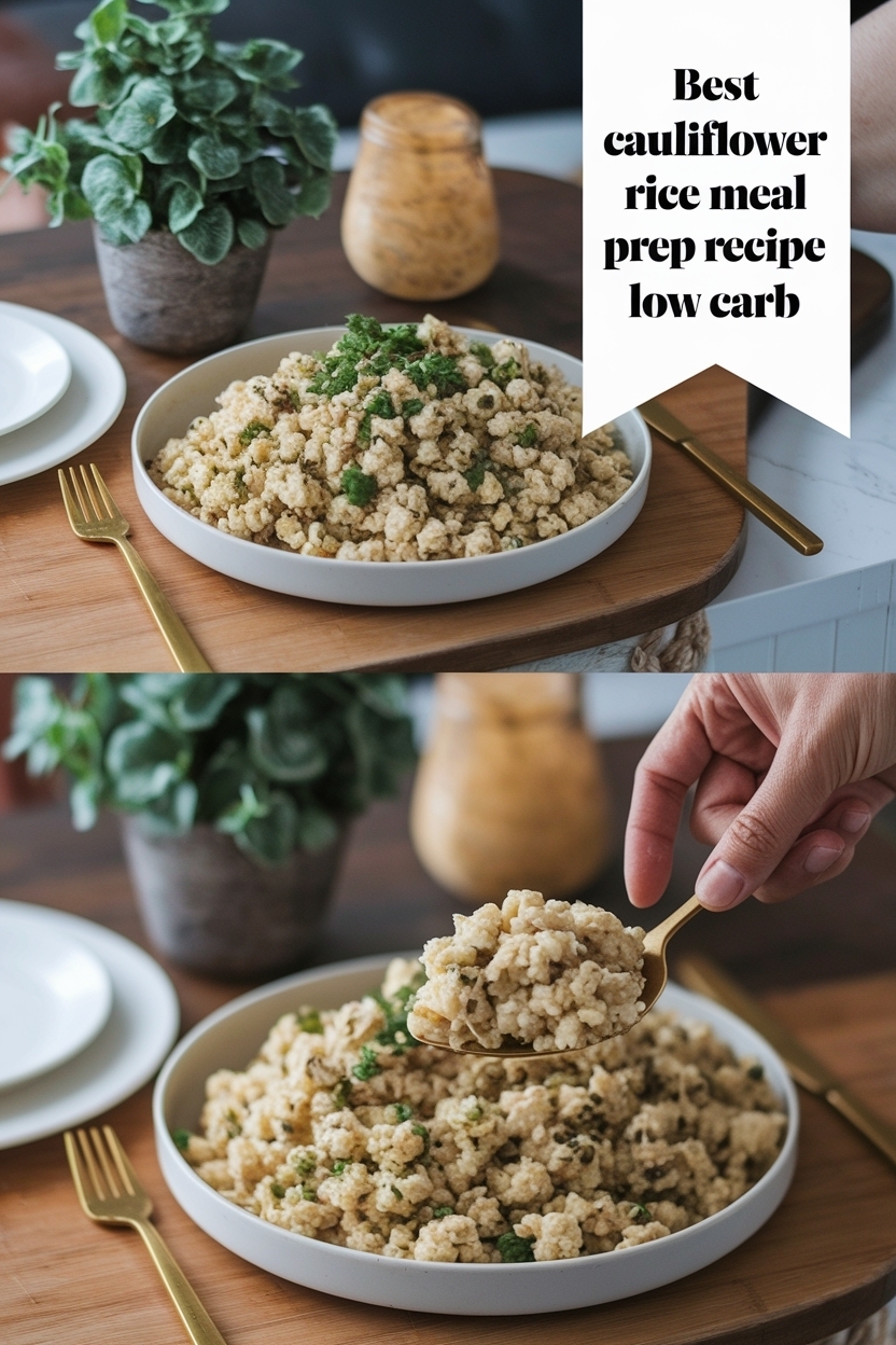 cauliflower rice meal prep recipe low carb