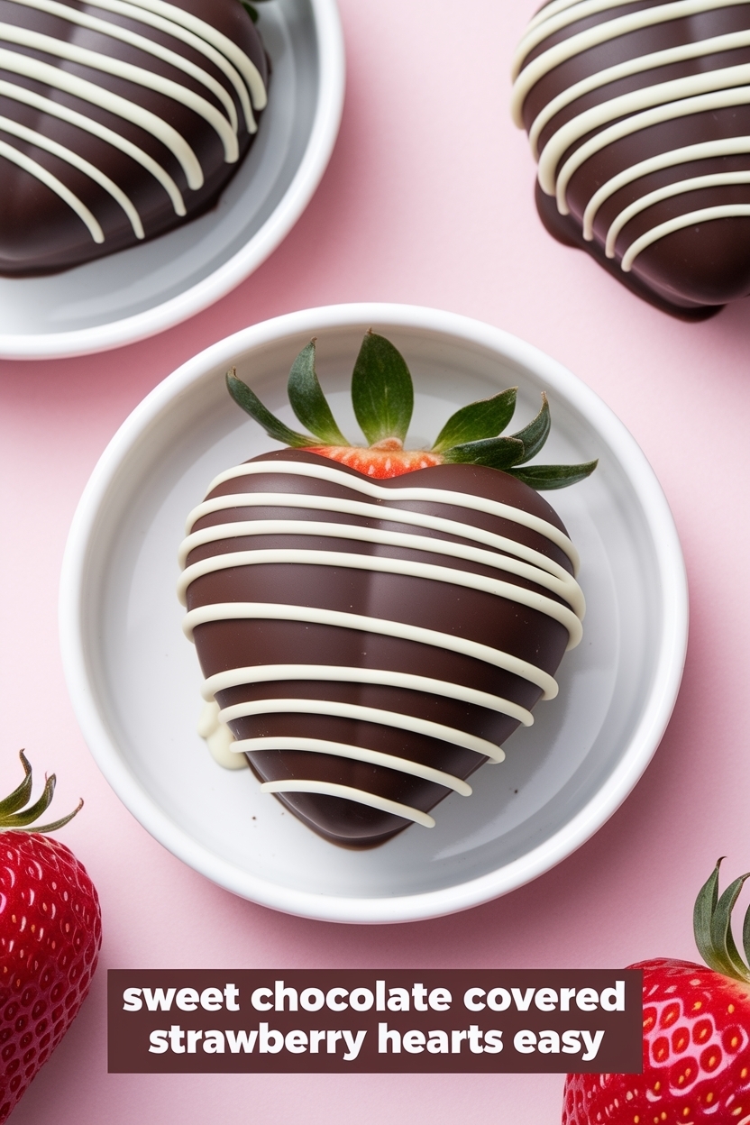 chocolate covered strawberry hearts easy