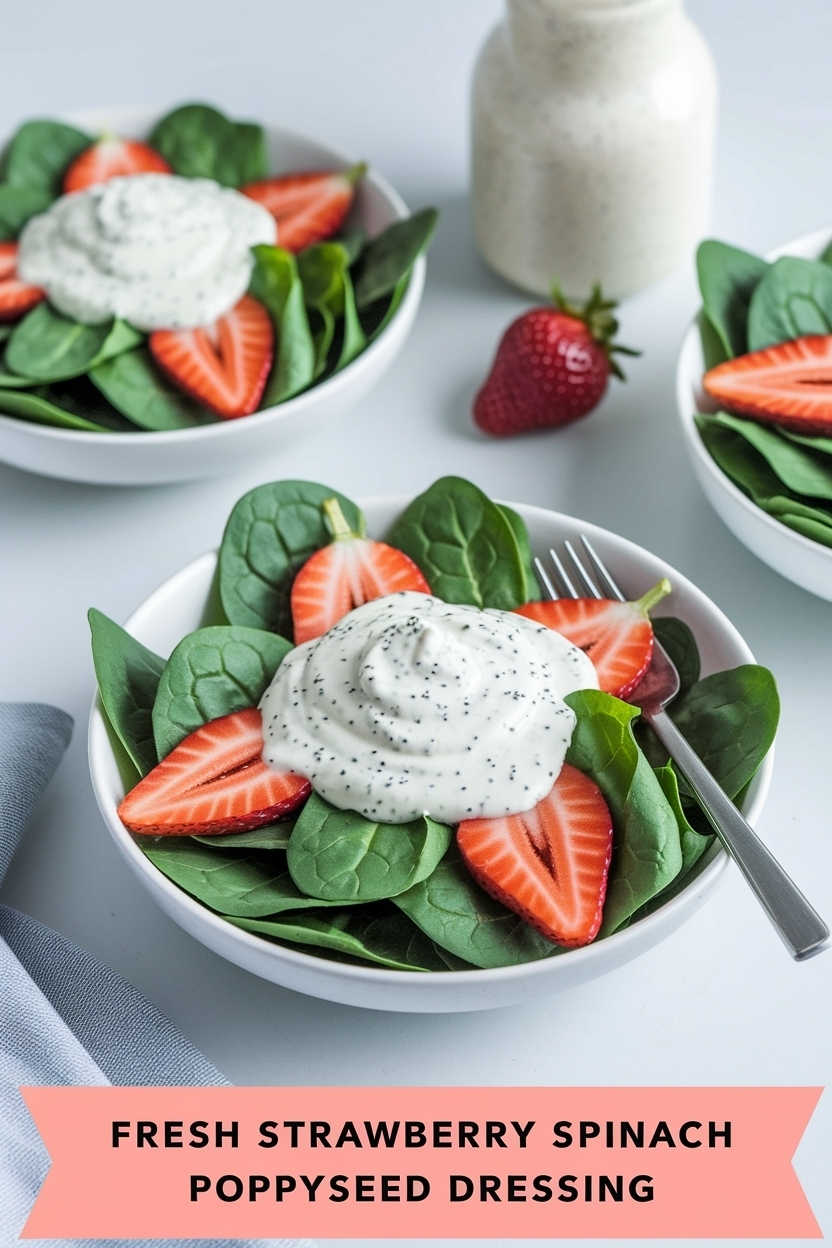 strawberry spinach salad poppyseed dressing
