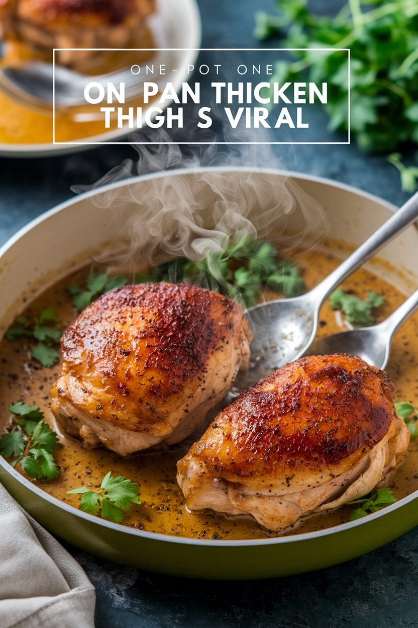 one pan tuscan chicken thighs viral