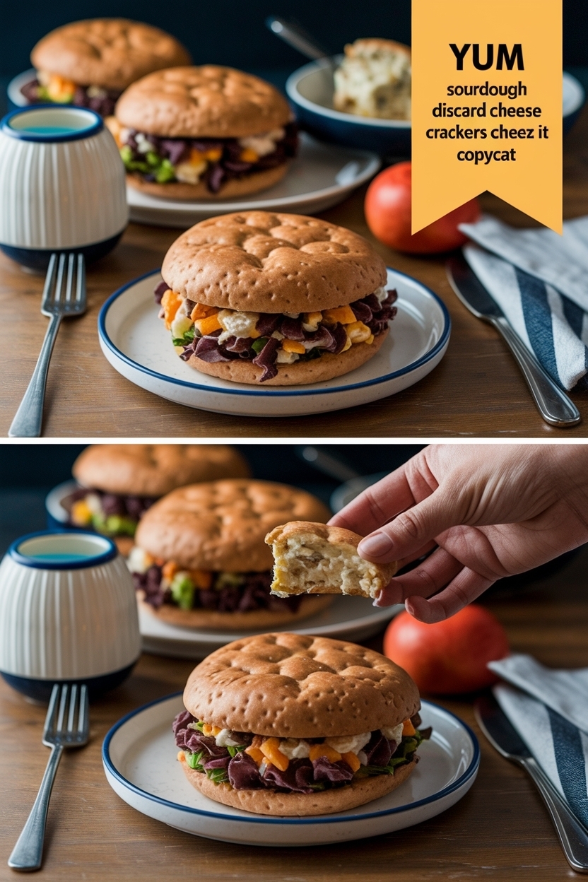 sourdough discard cheese crackers cheez it copycat