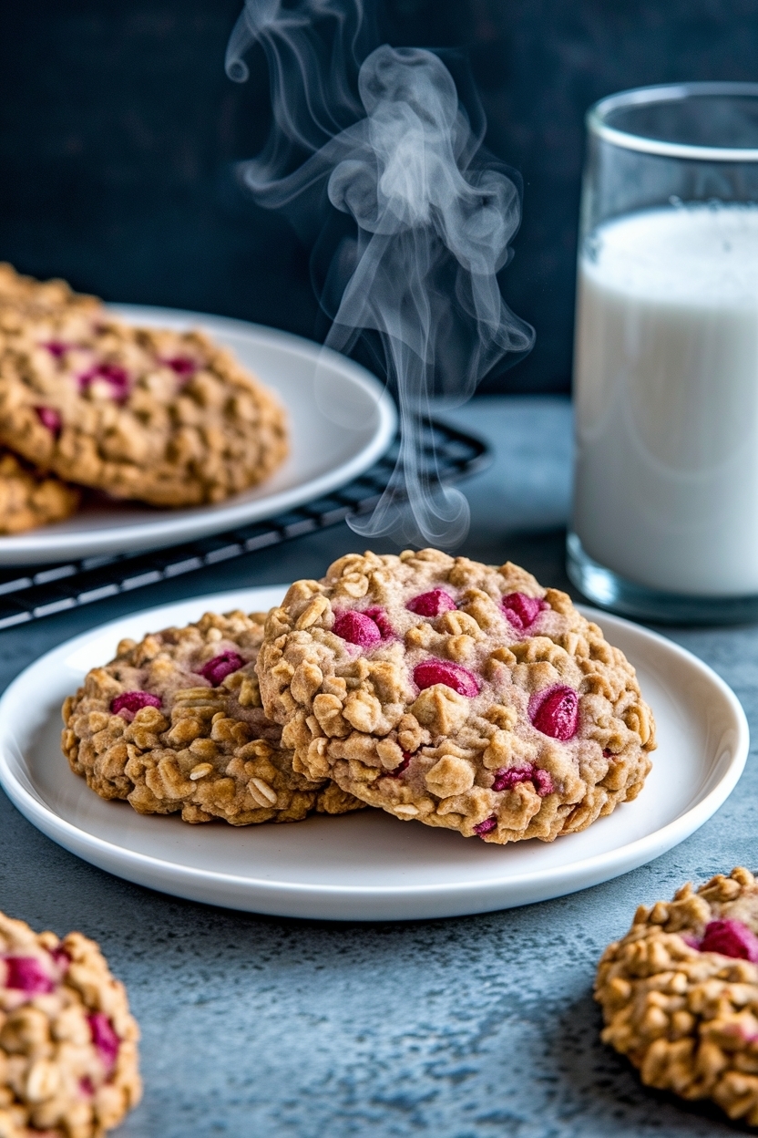 rhubarb oatmeal cookies