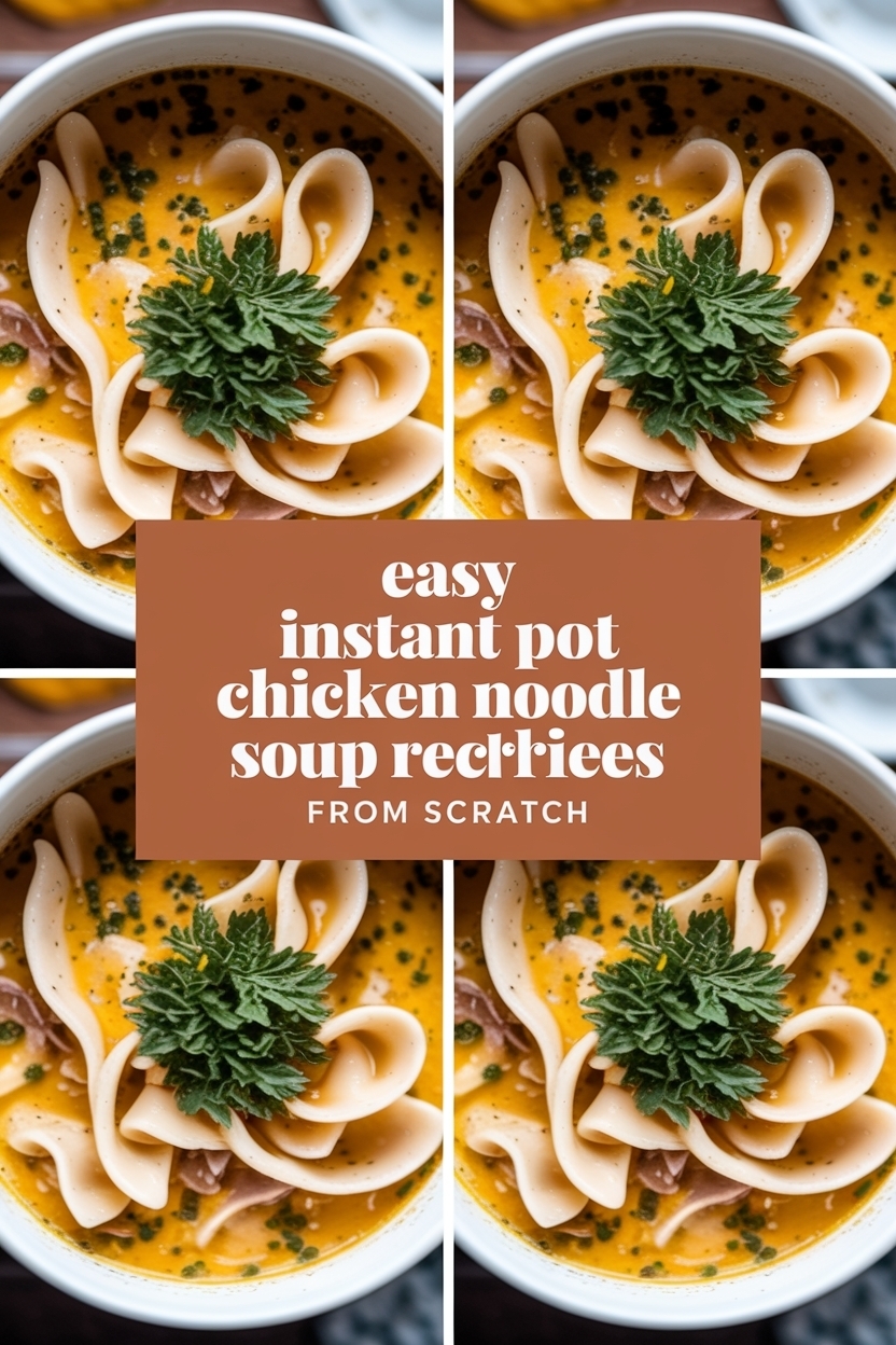 instant pot chicken noodle soup recipe from scratch
