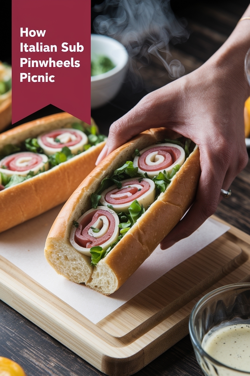 italian sub pinwheels picnic