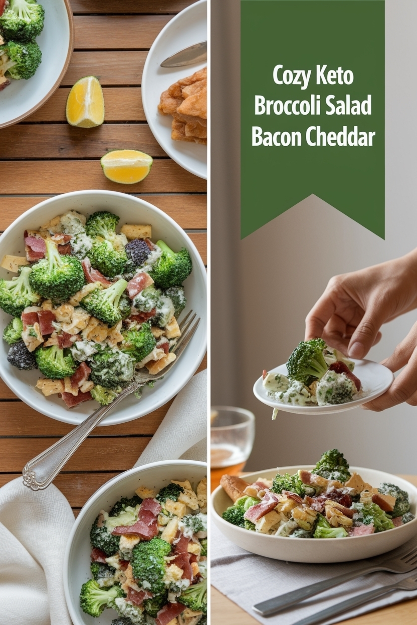 keto broccoli salad bacon cheddar